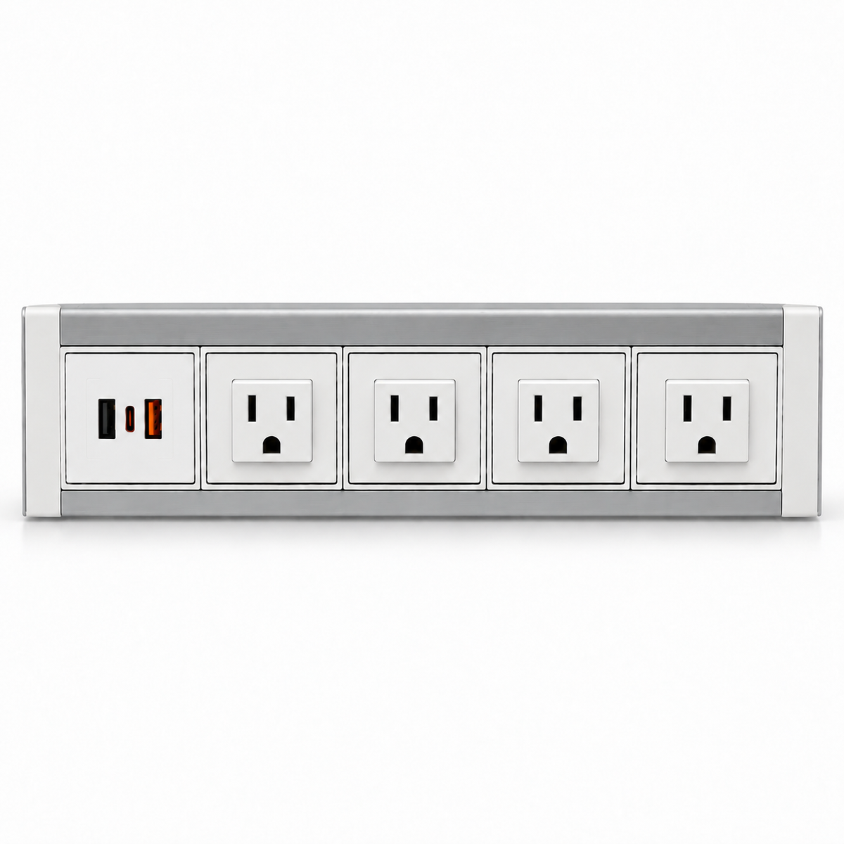 Desktop SafeCharge Power Dock Desk-Mountable Shielded Power Strip and Grounded Charger