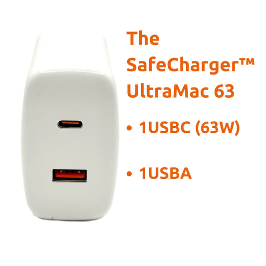 The SafeCharger™ by The Shielding Shop - Actual 3-Prong Grounded Charger for Phones and Other Devices