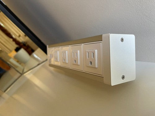 Desktop SafeCharge Power Dock Desk-Mountable Shielded Power Strip and Grounded Charger